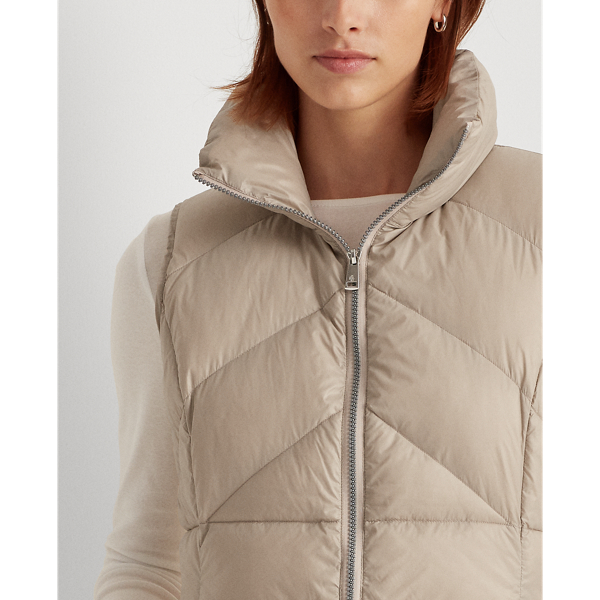 Verstaubare Daunenweste Lauren in Chino de luxe 6