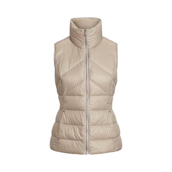 Verstaubare Daunenweste Lauren in Chino de luxe 2