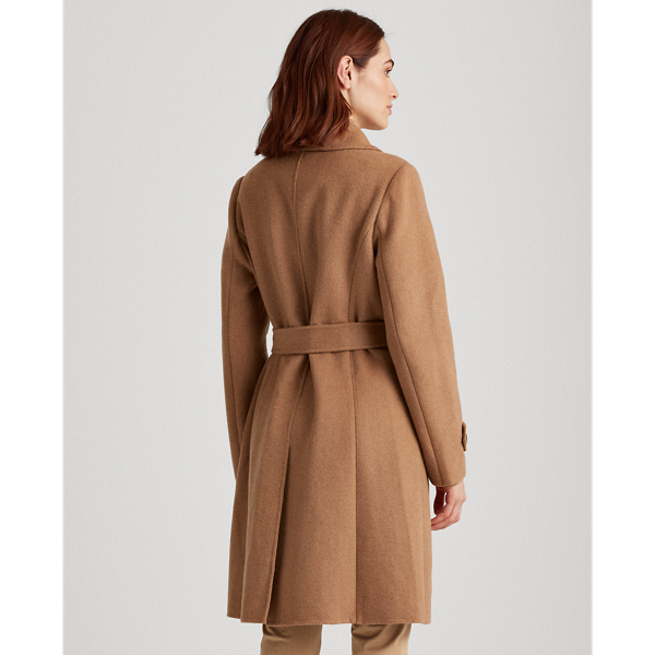 Khaki Wool-Blend Trench Coat Lauren 5