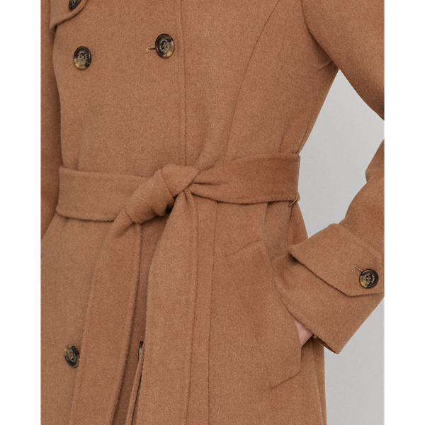 Khaki Wool-Blend Trench Coat Lauren 6
