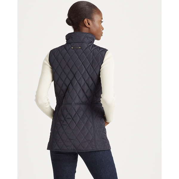 Dark Navy Quilted Crest Gilet Lauren 5