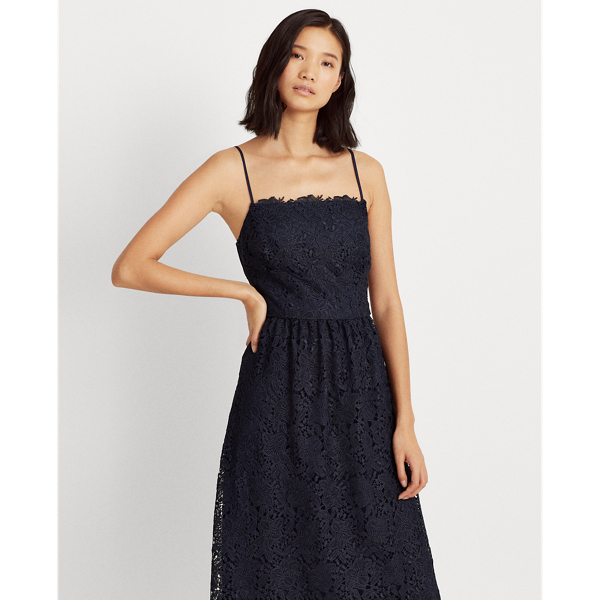 Lighthouse Navy Lace Fit-and-Flare Dress Lauren 4