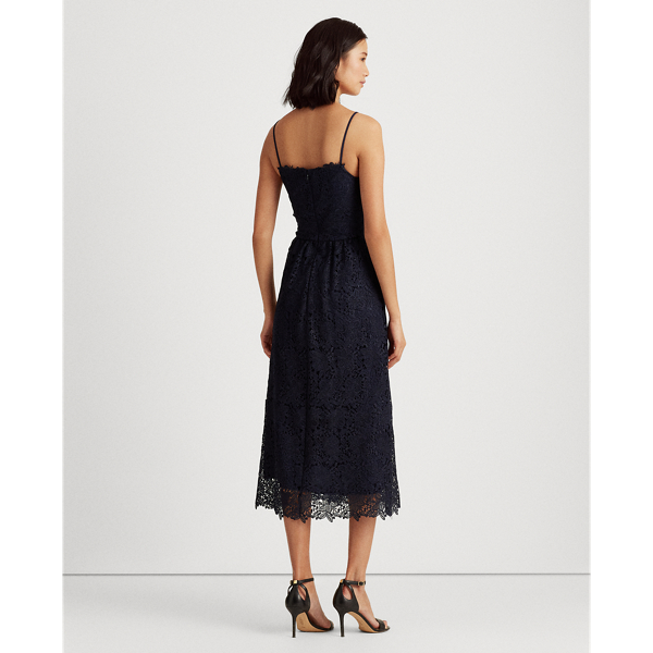 Lighthouse Navy Lace Fit-and-Flare Dress Lauren 5