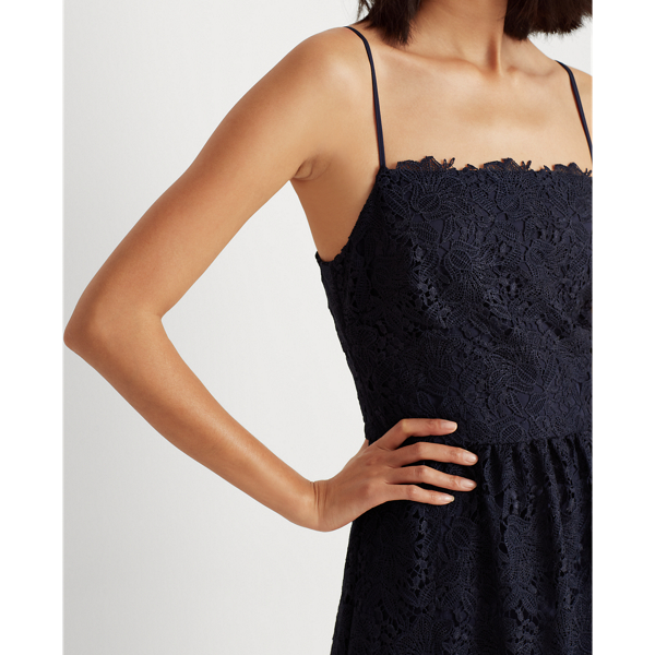Lighthouse Navy Lace Fit-and-Flare Dress Lauren 6
