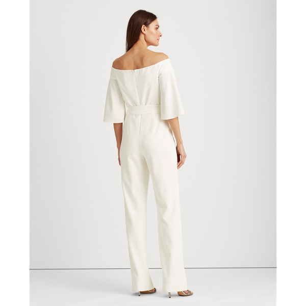 Cream Off-the-Shoulder Jumpsuit Lauren 6