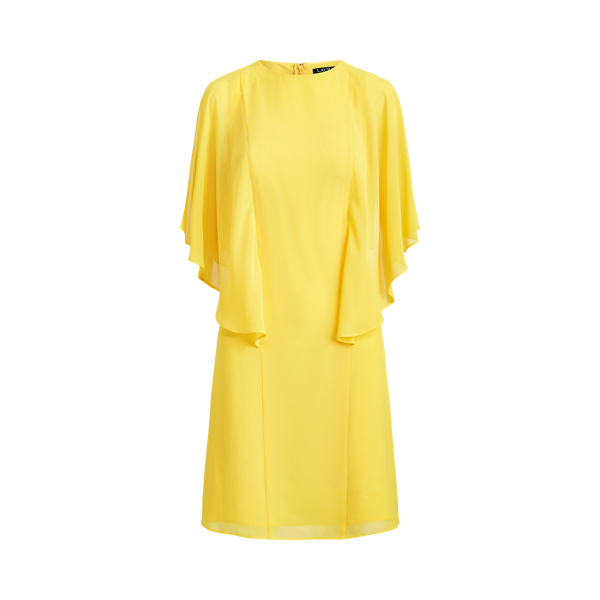 Ruffle-Sleeve Georgette Dress Lauren 1