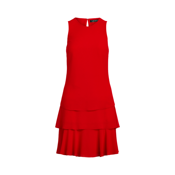 Orient Red Georgette Shift Dress Lauren 2