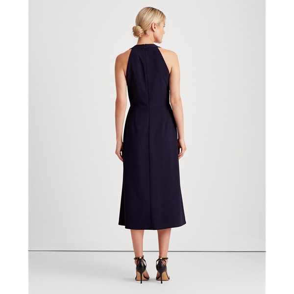 Lighthouse Navy Crepe Sleeveless Dress Lauren 5