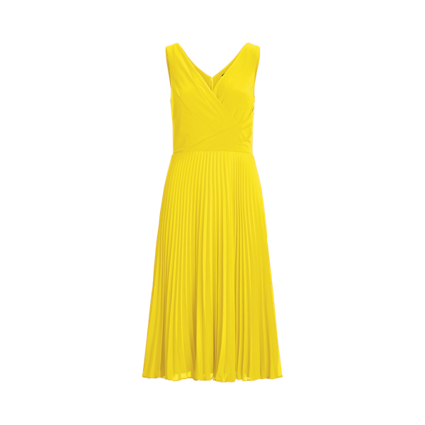 Robe pliss&eacute;e en jersey mat