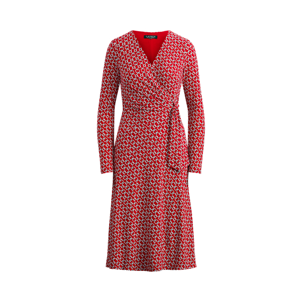 Print Jersey Surplice Dress Lauren 1