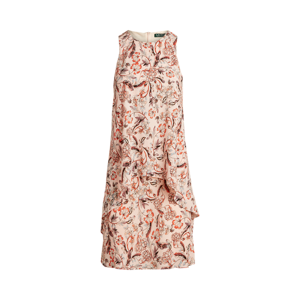 Floral Layered Crepe Dress