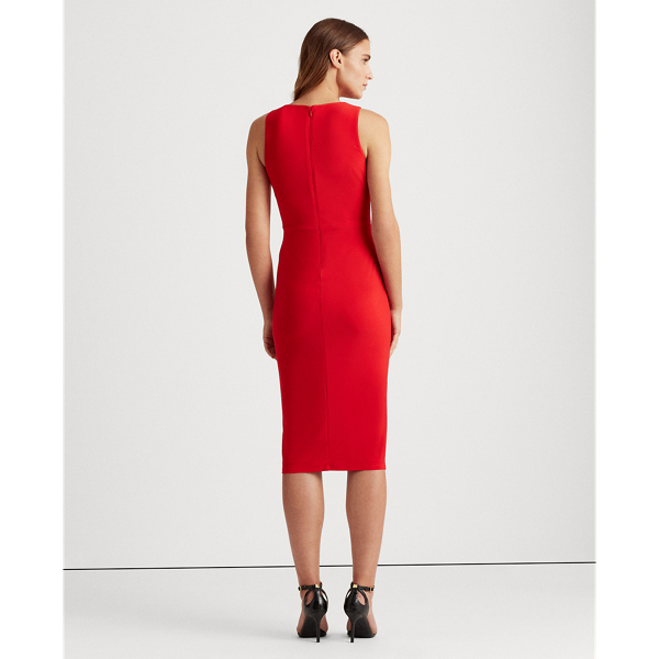 Orient Red Jersey Sleeveless Dress Lauren 5
