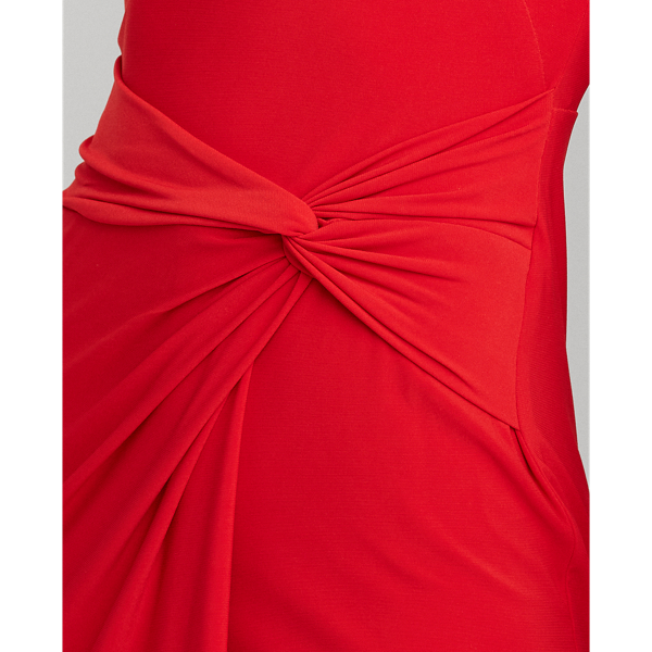 Orient Red Jersey Sleeveless Dress Lauren 6