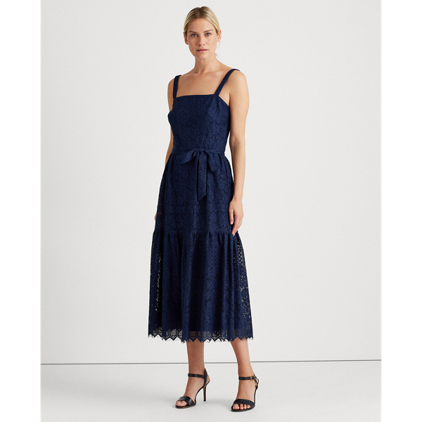 Lighthouse Navy Lace Sleeveless Dress Lauren 4