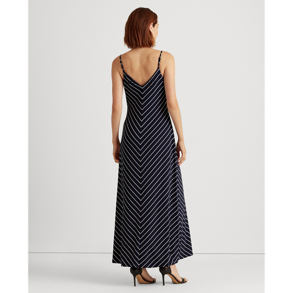 Lighthouse Navy/Colonial Chevron Jersey Maxidress Lauren Petite 5