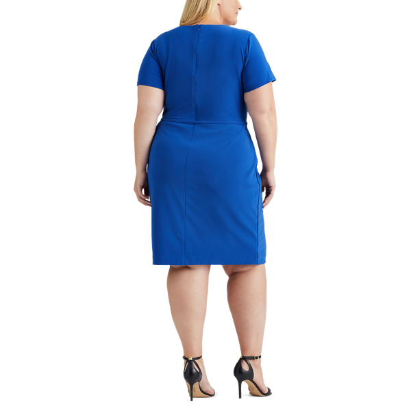Summer Sapphire Jersey Short-Sleeve Dress Lauren Woman 5