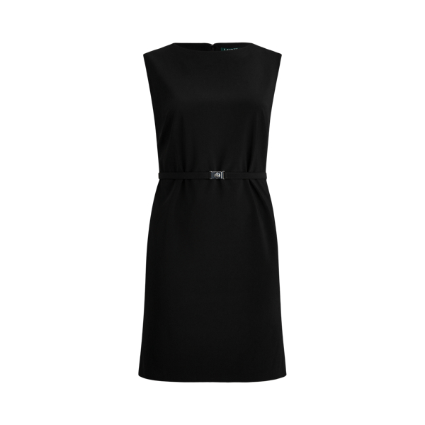 Robe ceintur&eacute;e en jersey mat Lauren Woman en 1