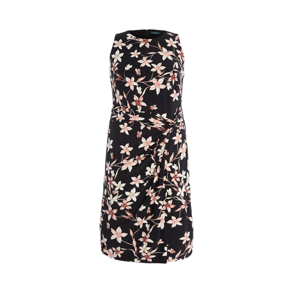 Robe jersey fleurie sans manches Lauren Woman en 1