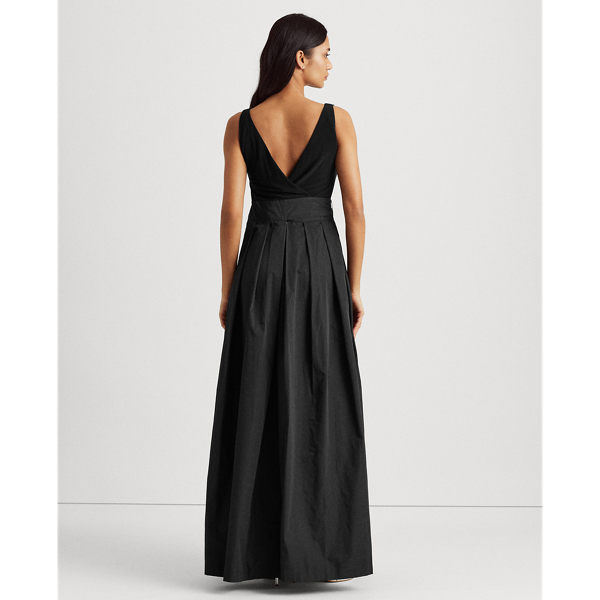 Black Taffeta Sleeveless Gown Lauren 5