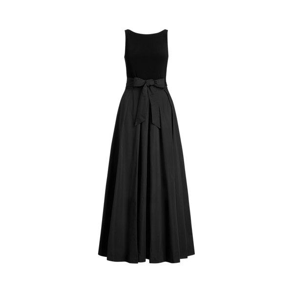 Black Taffeta Sleeveless Gown Lauren 2