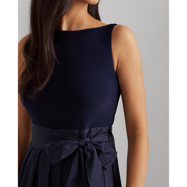 Lighthouse Navy Taffeta Sleeveless Gown Lauren 6