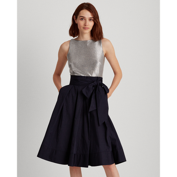 Ralph lauren taffeta jersey dress best sale
