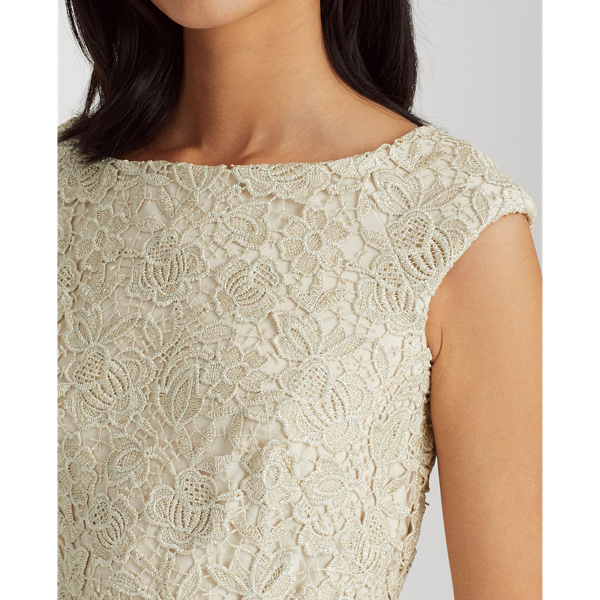 Ivory Lace Cap-Sleeve Dress Lauren 6