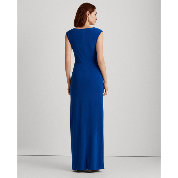 Portuguese Blue Ruffle-Trim Jersey Gown Lauren 5