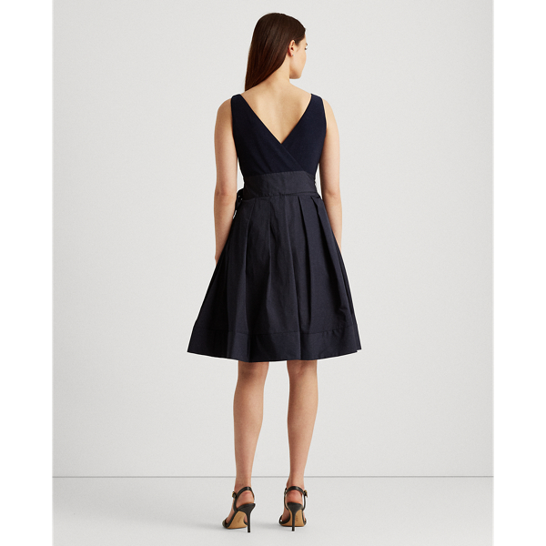 Lighthouse Navy Sleeveless Taffeta Dress Lauren 5
