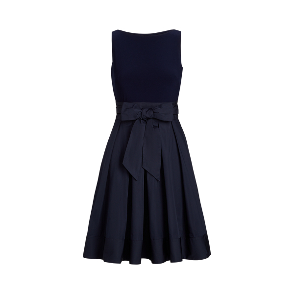 Lighthouse Navy Sleeveless Taffeta Dress Lauren 2