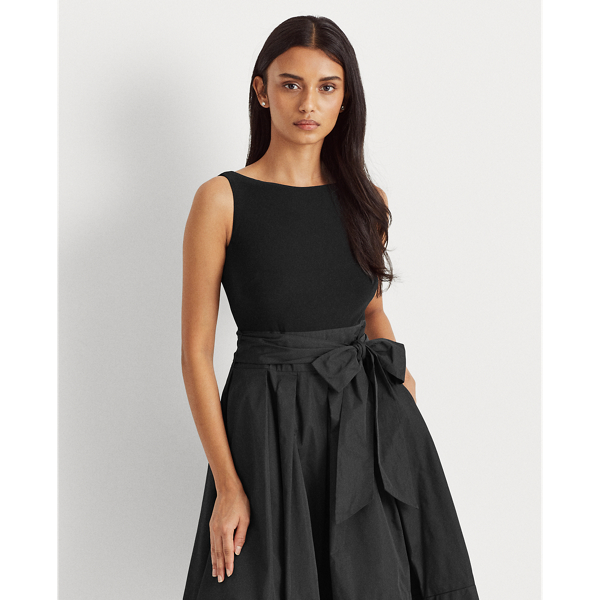 Black Sleeveless Taffeta Dress Lauren 4