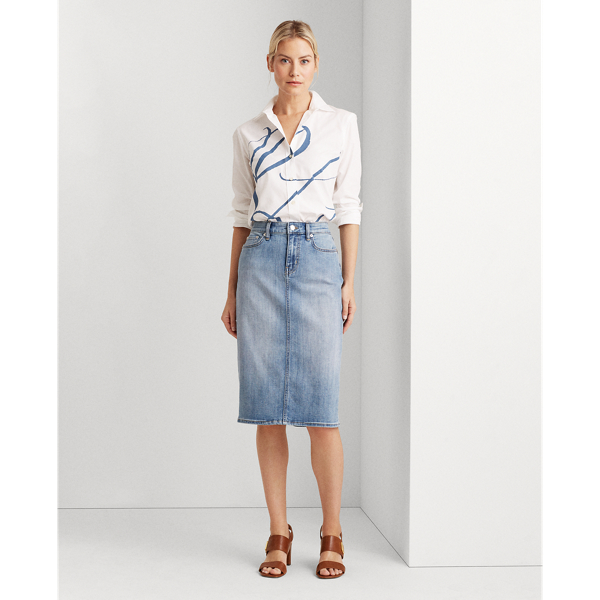 White Monogram Cotton Shirt Lauren 3