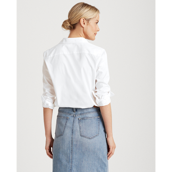 White Monogram Cotton Shirt Lauren 4