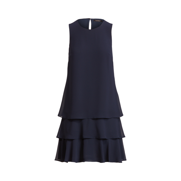 Lighthouse Navy Georgette Shift Dress Lauren 2