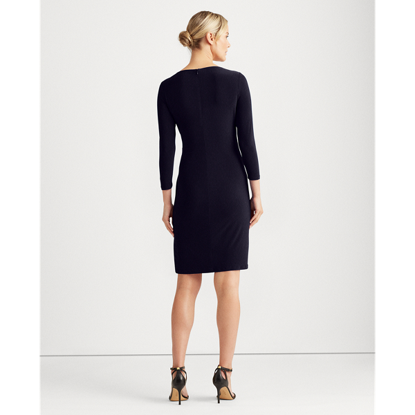 Lighthouse Navy Wrap-Style Jersey Dress Lauren 4