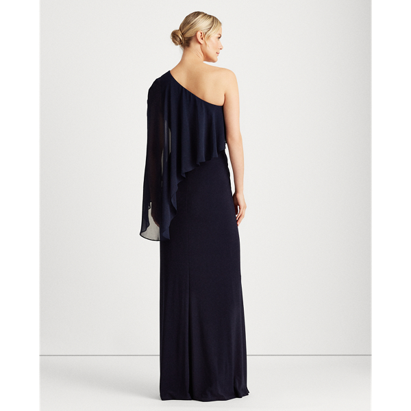Lighthouse Navy Jersey Cape Gown Lauren 5