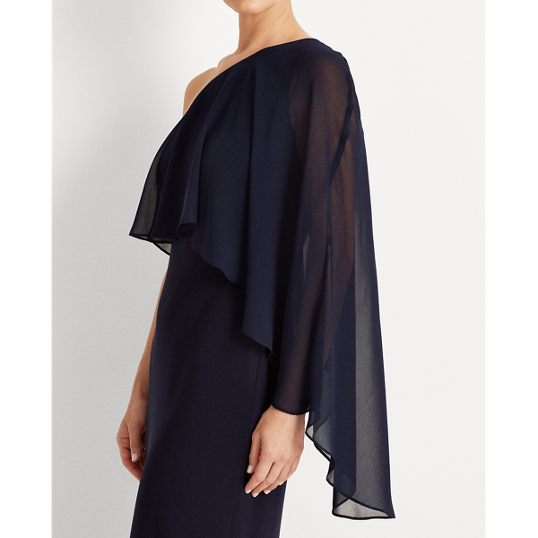 Lighthouse Navy Jersey Cape Gown Lauren 6