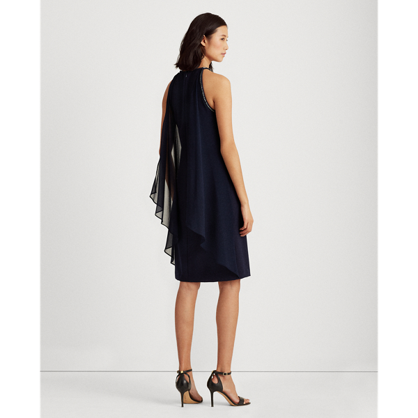 Lighthouse Navy Sleeveless Crepe Dress Lauren 5