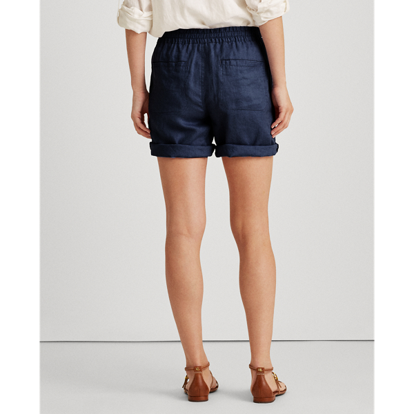 Lauren Navy Linen Drawcord Short Lauren 5