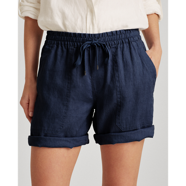 Lauren Navy Linen Drawcord Short Lauren 6