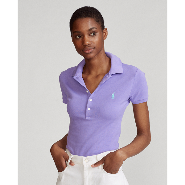 Slim-Fit Poloshirt mit Stretch Polo Ralph Lauren in Kaktuslila 1