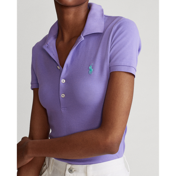 Cactus Purple Slim Fit Stretch Polo Shirt Polo Ralph Lauren 5