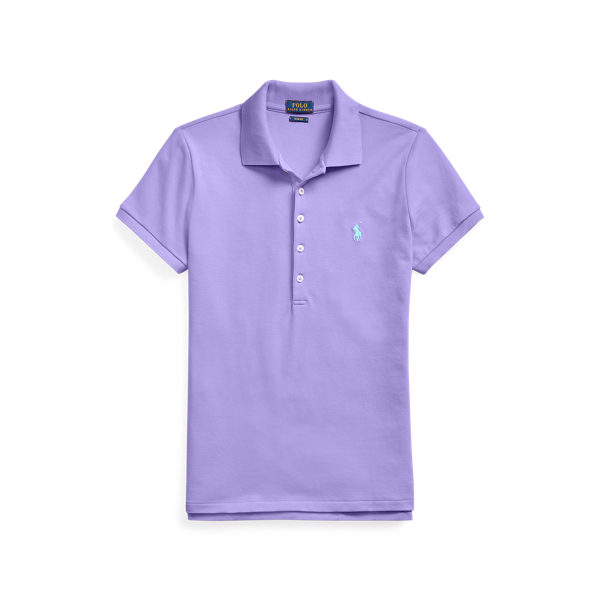 Polo cintré en coton stretch