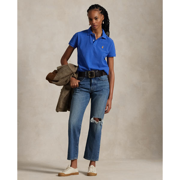 売れ筋商品|||ラルフローレン カットソー トップス レディース Women's Classic-Fit Mesh Polo Shirt New Iris Blue Classic Fit Mesh Polo Shirt | Ralph Lauren