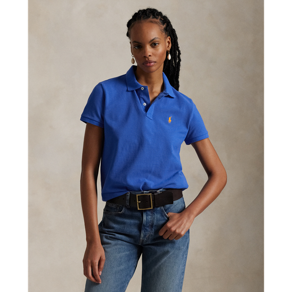 売れ筋商品|||ラルフローレン カットソー トップス レディース Women's Classic-Fit Mesh Polo Shirt New Iris Blue Classic Fit Mesh Polo Shirt | Ralph Lauren