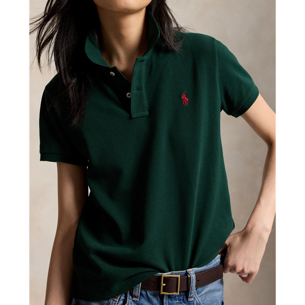 College Green The Iconic Classic Fit Mesh Polo Shirt Polo Ralph Lauren 6