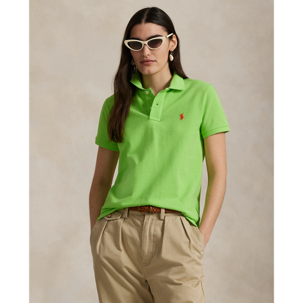 Green polo t shirt women's on sale