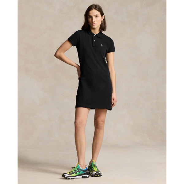 Black polo dress women's best sale