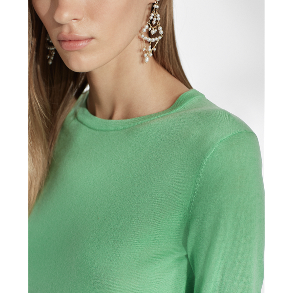 Mint Green Cashmere Crewneck Jumper Ralph Lauren Collection 5