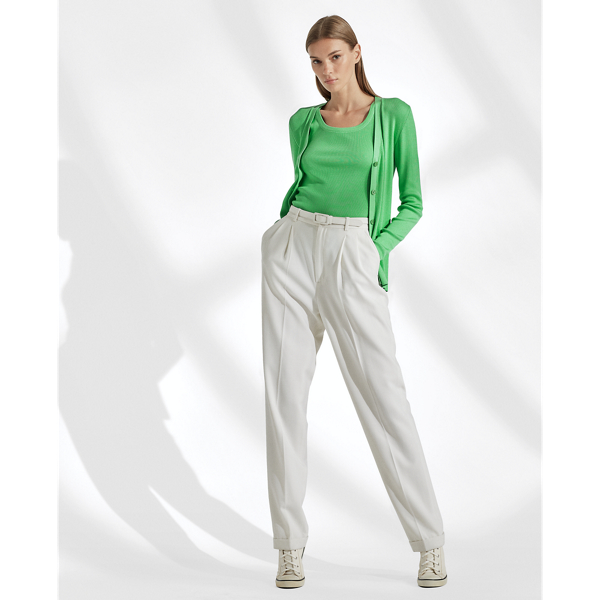 Mint Green Rib-Knit Silk Cardigan Ralph Lauren Collection 3